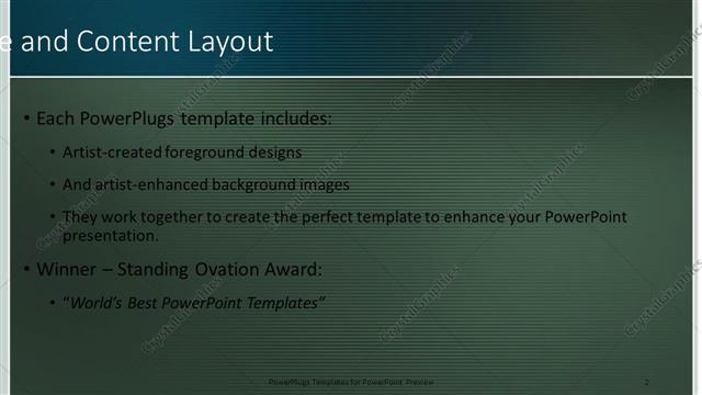 Title and Content presentation slide layout