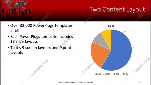 Two Content presentation slide layout