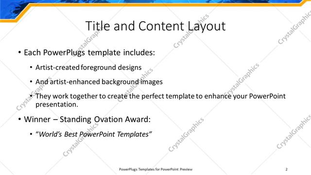 Title and Content presentation slide layout