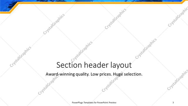 Section Header presentation slide layout