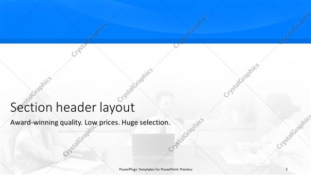 Section Header presentation slide layout
