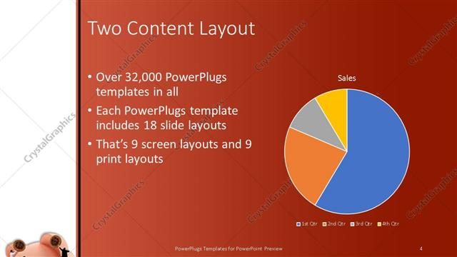 Two Content presentation slide layout