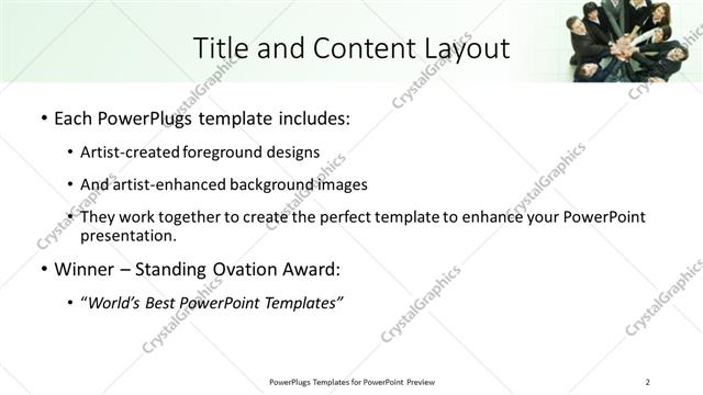 Title and Content presentation slide layout
