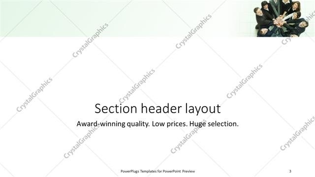 Section Header presentation slide layout