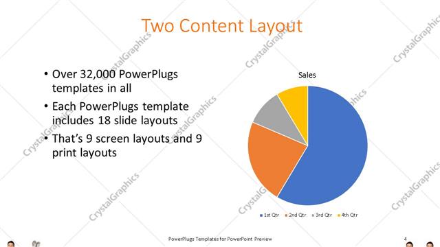 Two Content presentation slide layout