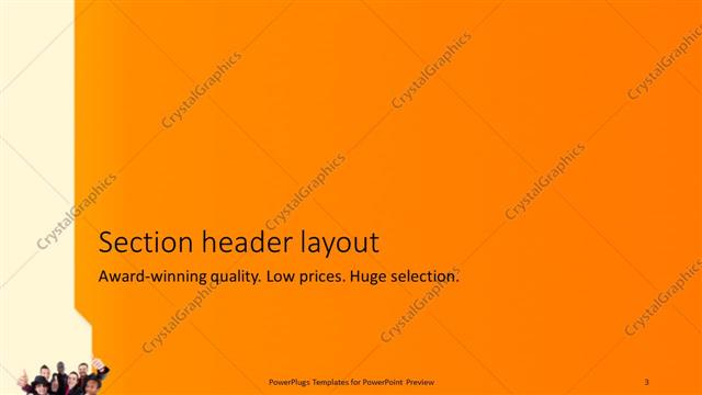 Section Header presentation slide layout