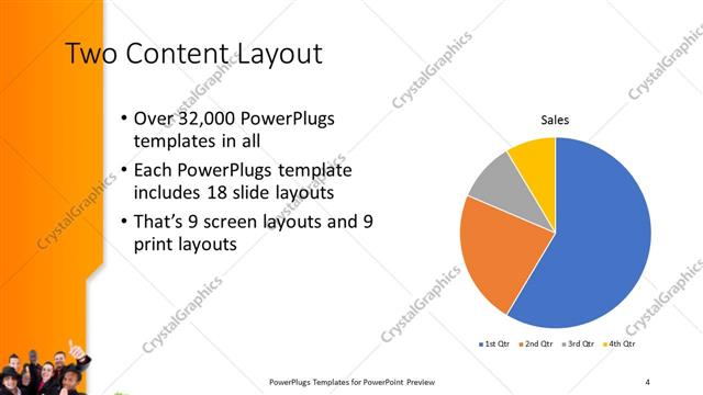 Two Content presentation slide layout