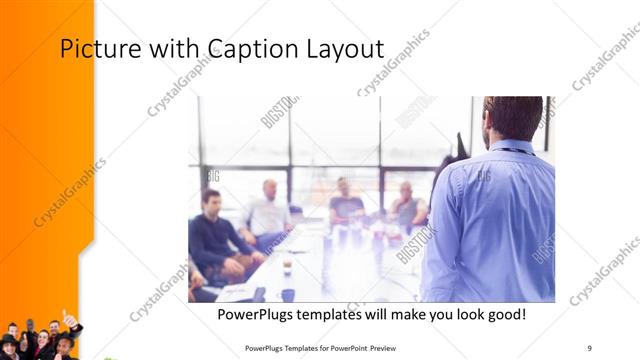 Picture with Caption presentation slide layout