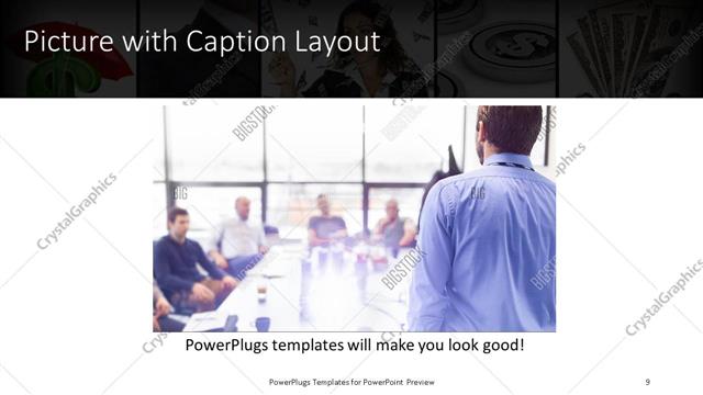 Picture with Caption presentation slide layout