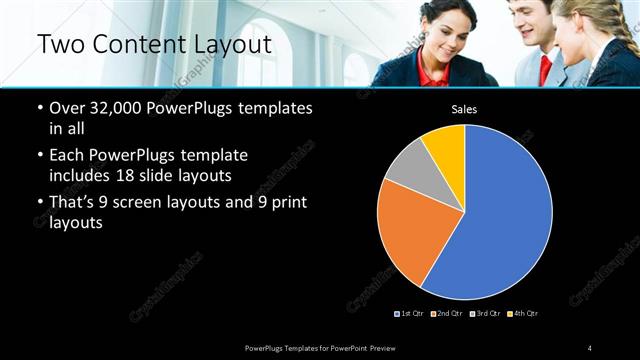 Two Content presentation slide layout