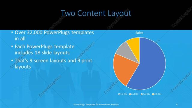 Two Content presentation slide layout