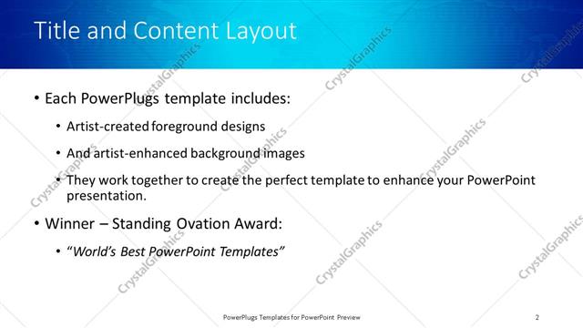 Title and Content presentation slide layout