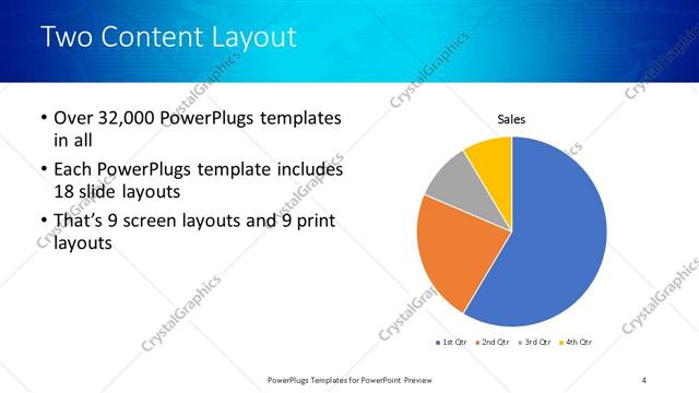 Two Content presentation slide layout