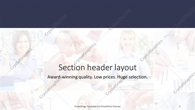 Section Header presentation slide layout