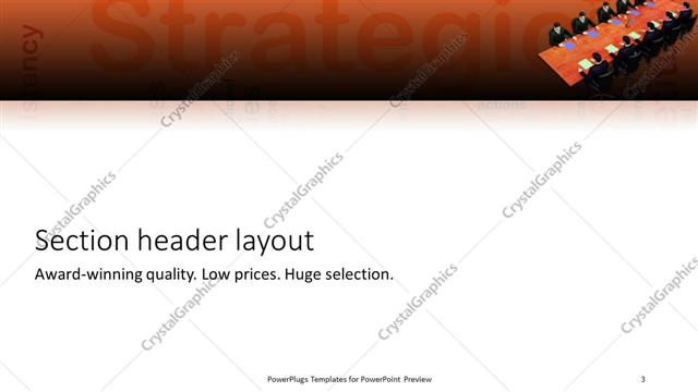 Section Header presentation slide layout