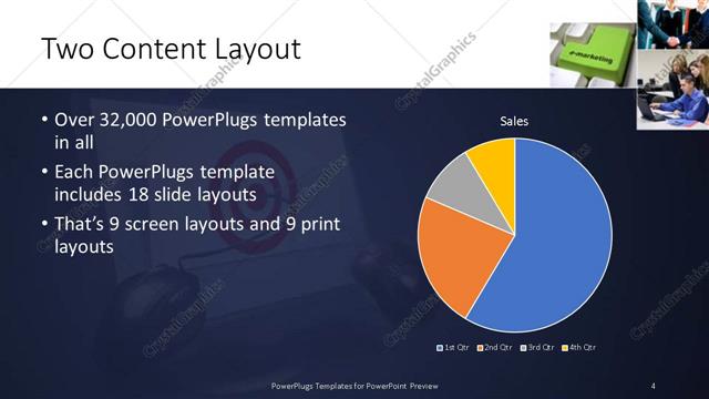Two Content presentation slide layout