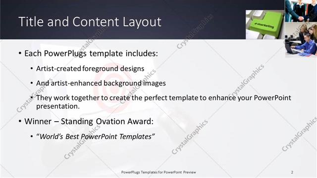 Title and Content presentation slide layout