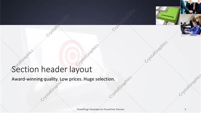 Section Header presentation slide layout