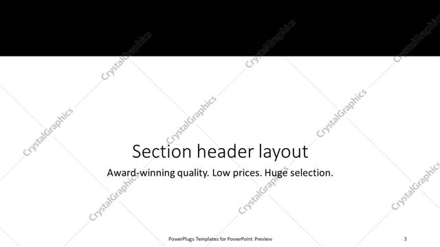 Section Header presentation slide layout