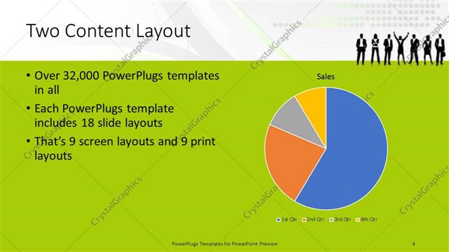 Two Content presentation slide layout