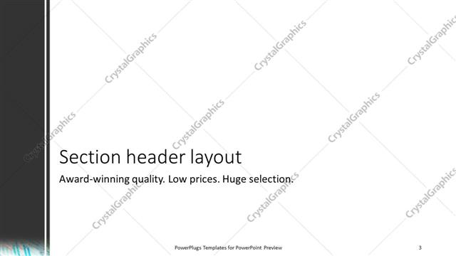 Section Header presentation slide layout