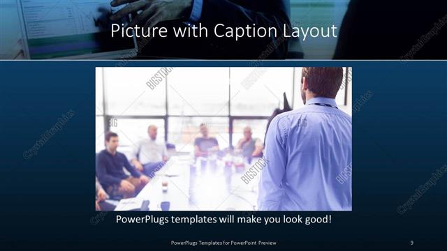 Picture with Caption presentation slide layout