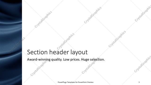 Section Header presentation slide layout