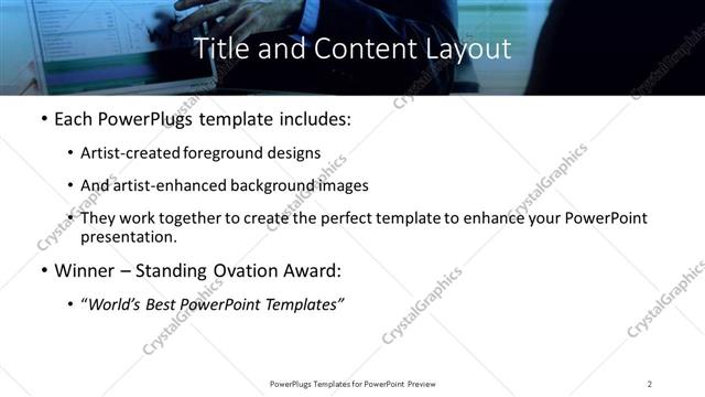 Title and Content presentation slide layout