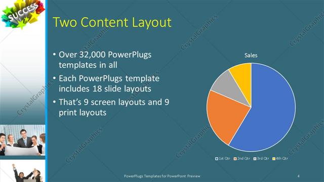Two Content presentation slide layout