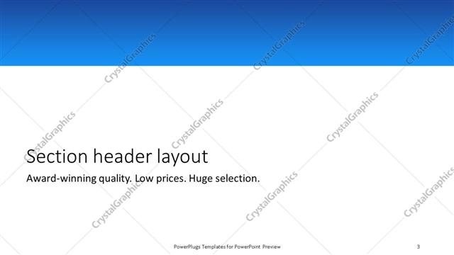 Section Header presentation slide layout