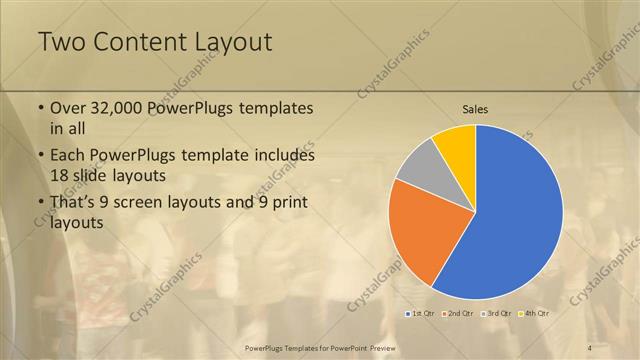 Two Content presentation slide layout