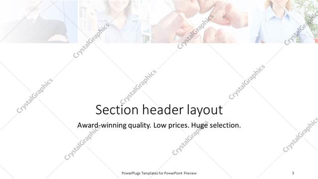 Section Header presentation slide layout