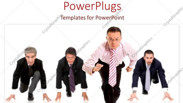  Presentation with competition - A number of professionals in a race