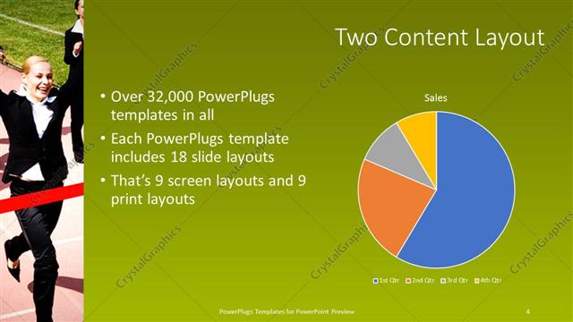 Two Content presentation slide layout