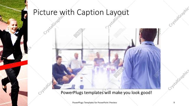 Picture with Caption presentation slide layout