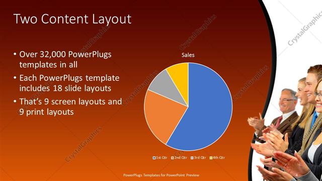 Two Content presentation slide layout