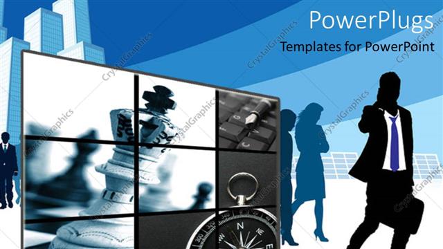  Presentation with professionals - A number of professionals with a screen in background