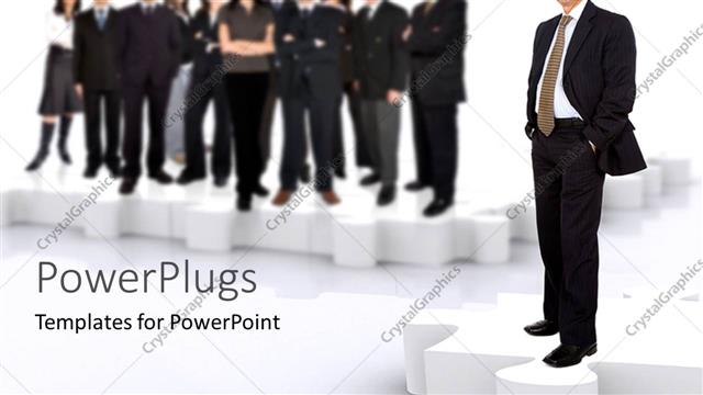  Presentation with professionals - A number of professionals with white background