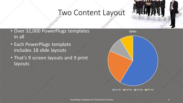 Two Content presentation slide layout
