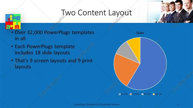 Two Content presentation slide layout