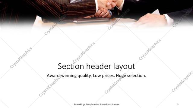 Section Header presentation slide layout