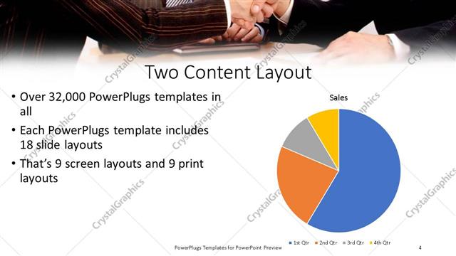 Two Content presentation slide layout