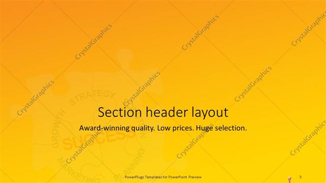 Section Header presentation slide layout