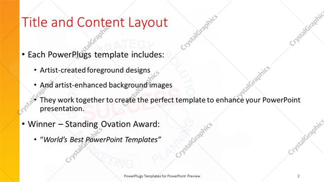 Title and Content presentation slide layout
