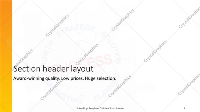 Section Header presentation slide layout