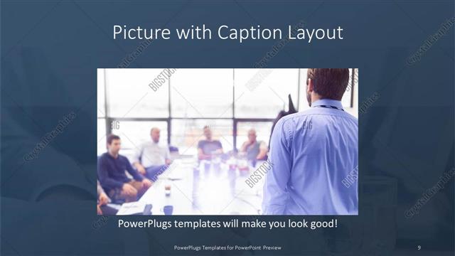 Picture with Caption presentation slide layout