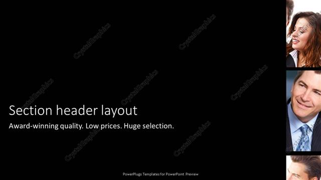 Section Header presentation slide layout