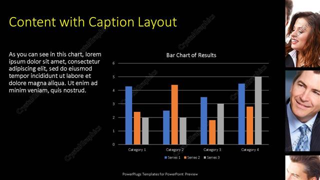 Content with Caption presentation slide layout