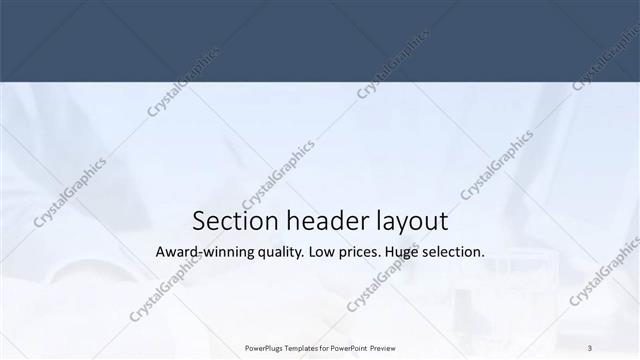 Section Header presentation slide layout