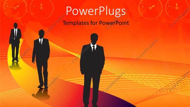  Presentation with professionals - A number of professionals with yellowish background